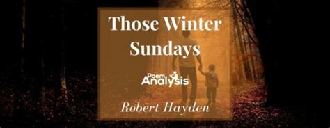 Those Winter Sundays by Robert Hayden | Poem Analysis