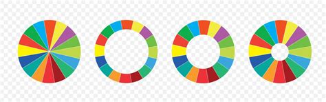 Color Wheel Guide Floral Patterns And Palette Isolated Rgb And Cmyk