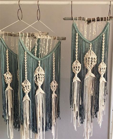 Macrame Fish Customizable Ombre Colour Options Fish Wall Hanging 0ac