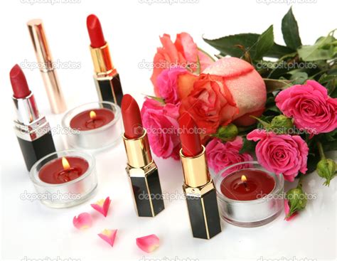 Roses and lipstick Stock Photo by ©Elena777 30652301