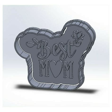 Stl File Mothers Day Cookie Cutter 10cm 10 Cm Mothers Day Cookie