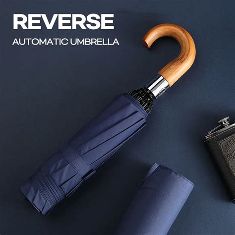 Guarda Chuva Reverso De Luxo Para Homens Guarda Chuva Autom Tico Grande