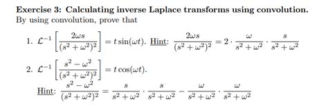 Solved Exercise 3 Calculating Inverse Laplace Transforms Chegg