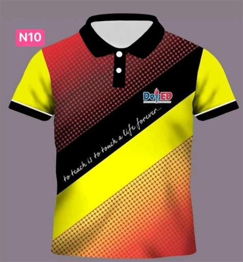 In Stock Full Sublimated Short Sleeve Polo Shirt Deped Logo Code