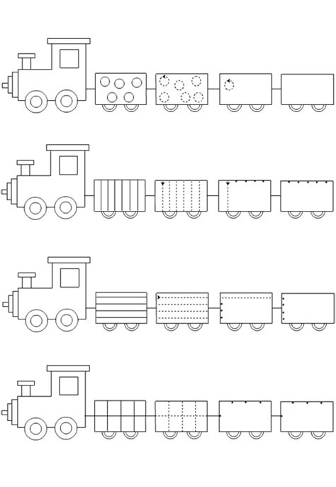 Graphisme Les Trains Feuilles De Travail Pour Crèche Fiches De