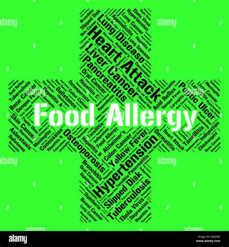 Food Allergy Indicating Allergic Reaction And Eating Stock Photo - Alamy