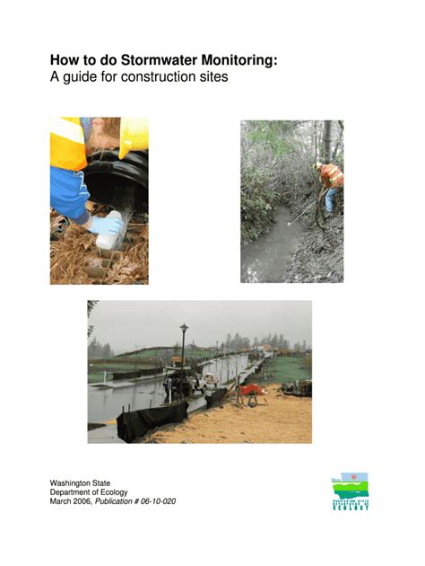 Fillable Online How To Do Stormwater Sampling A Guide For Construction