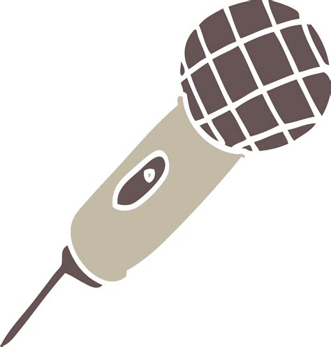 Flat Color Illustration Cartoon Microphone 45019674 Png