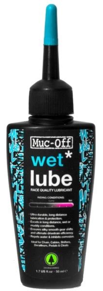 Olej smar do łańcucha rowerowego MUC OFF WET LUBE 50ml mokre warunki