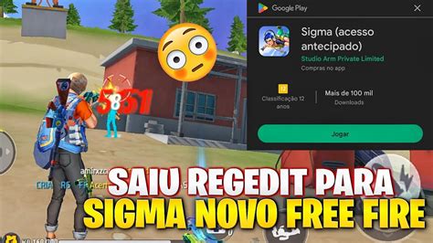 NOVO FREE FIRE LITE SIGMA A PRIMEIRA REGEDIT MOBILE AUXÍLIO HS