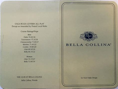 The Club at Bella Collina - Course Profile | Course Database