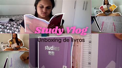 STUDY VLOG 3 Produtividade Dicas Unboxing De Livros E Mais