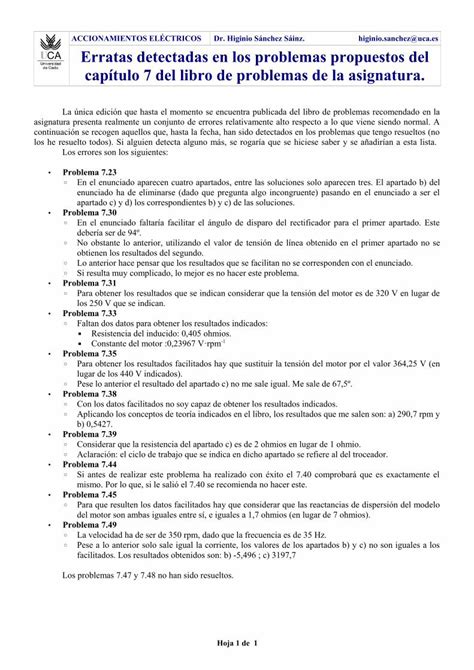 Pdf Errores Capítulo 7 Schaum Problemas Resueltos Máquinas Eléctricas