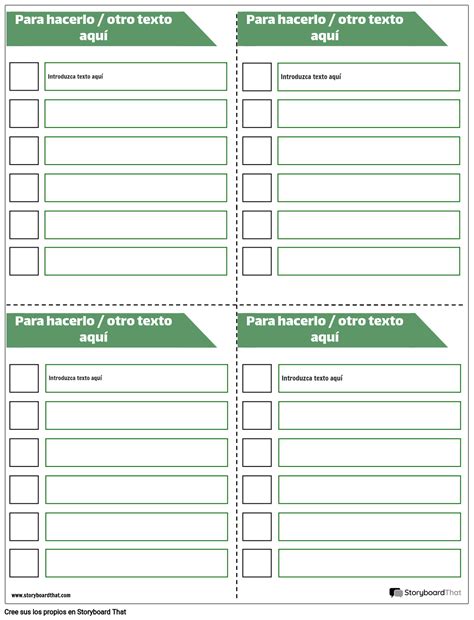 Plantilla De Lista De Verificaci N Storyboard