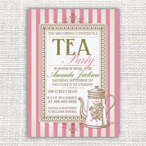 Vintage Tea Party Invitations Printable - Invitation Design Blog