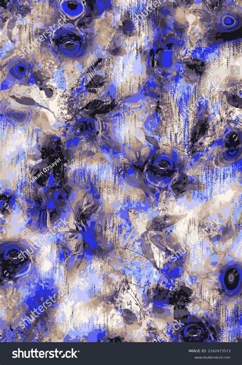 An Abstract Blue And White Background With Swirly Flowers In The Center