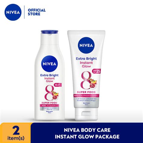 Jual NIVEA Body Lotion Extra Bright Instant Glow SPF15 190ml Body