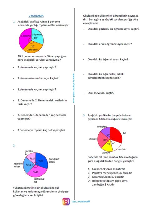 8 SINIF DAİRE GRAFİĞİ KONU ANLATIMI Test Matematik