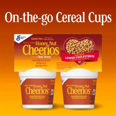 General Mills Honey Nut Cheerios Cereal Cups 4 Ct 1 8 Oz Kroger