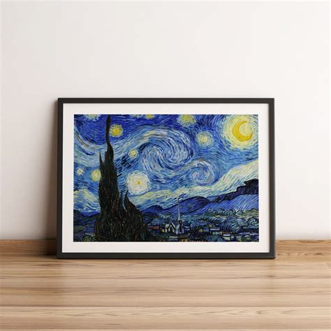 The Starry Night Painting Art Reproduction Digital Download Print ...