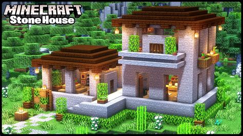 Stone Twin HouseMinecraft Building Tutorial 46 YouTube