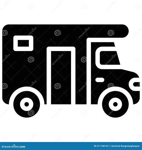 Campervan Icon Vector From Vehicles Concept Thin Line Illustration Of