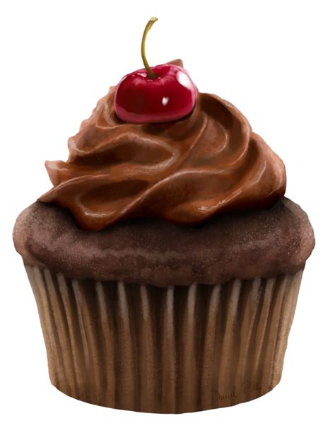 Vanilla Garnish Cupcake Illustration Transparent Png