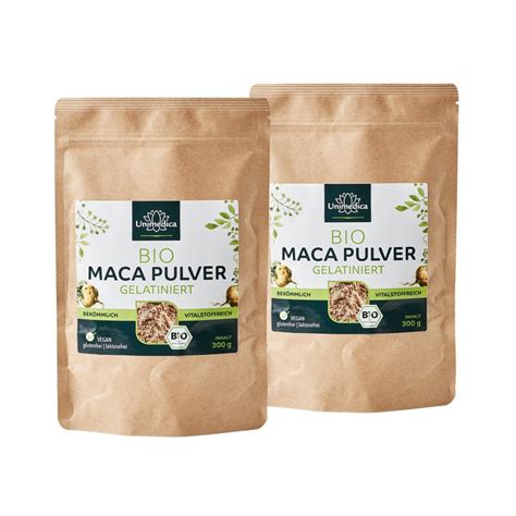 Lot de 2 Poudre de maca BIO gélatinisée 2 x 300 g par Unimedica