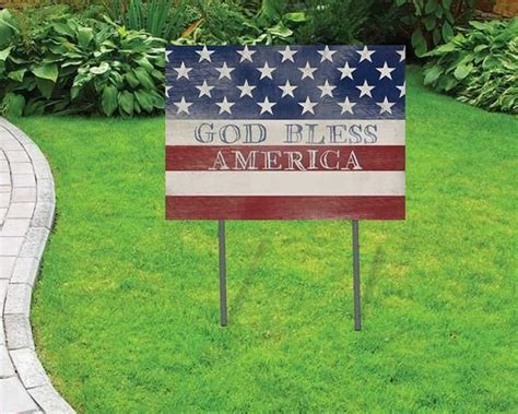 God Bless America Yard Sign Etsy God Bless America Yard Signs God