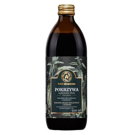 Herbal Monasterium Pokrzywa 100 sok z pokrzywy z witaminą C 500 ml