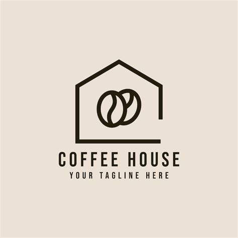 Premium Vector Coffee House Shop With Line Art Style Logo Vector Icon