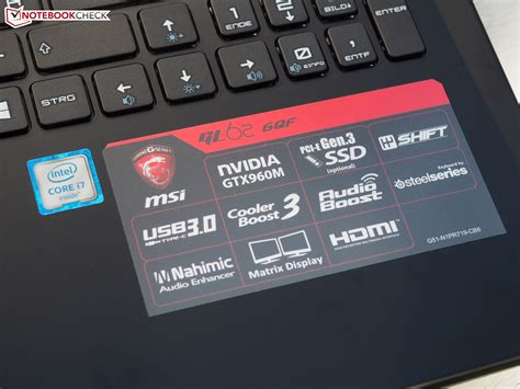 MSI GL62 6QF Notebook Review - NotebookCheck.net Reviews