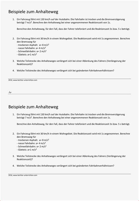 Ausnahmsweise Physik Arbeitsbl Tter Klasse Gymnasium Nur F R Sie