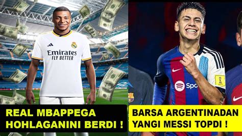 REAL MBAPPEGA KUTGANINI BERDI BARSA ARGENTINADAN YANGI MESSINI TOPDI