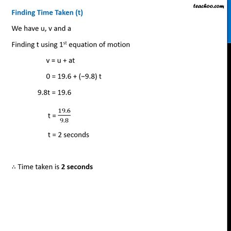 Different Equations Of Motion For Free Falling Object Teachoo