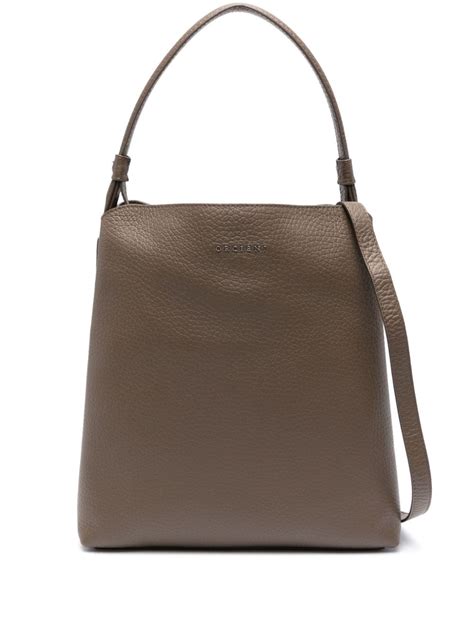 Orciani Logo Lettering Leather Tote Bag Farfetch