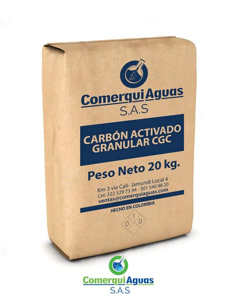 Carbón Activado Granular CGC x 20 Kg Comerquiaguas S A S Químicos