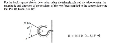 Solved For The Hook Support Shown Determine Using The Chegg