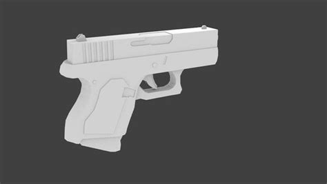 Modelo 3d Low Poly Glock 19 Turbosquid 1440326