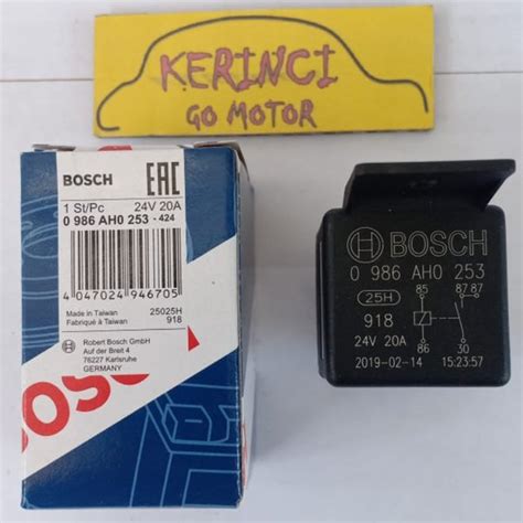 Jual RELAY BOSCH KAKI 5 24V 20A AH0 253 RELAY 24 VOLT BOSCH 5 KAKI Di