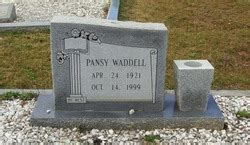 Pansy Waddell 1921 1999 Mémorial Find a Grave