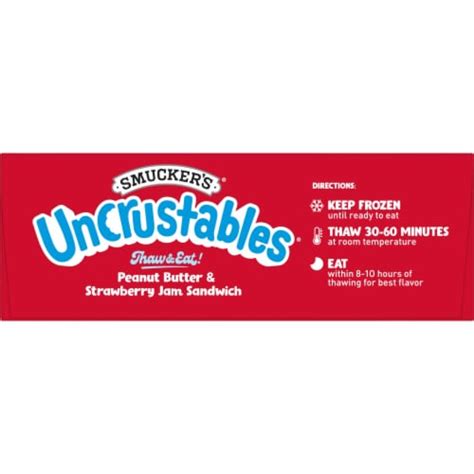 Smuckers® Uncrustables® Peanut Butter And Strawberry Jam Sandwich 4 Ct