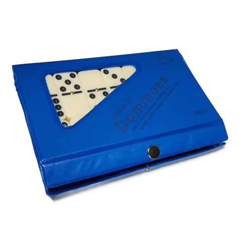 Domin Dominoes Double Six Azul Resina Mm Pe As Jogos De Tabuleiro