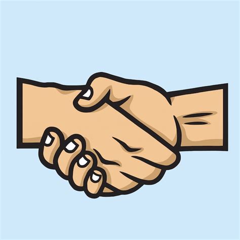 Premium Vector Handshake Icon Vector Cartoon