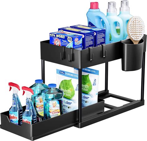 Puricon Pack Under Sink Organizers And Storage Pull Out Sliding