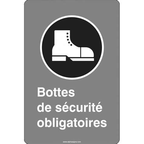 Affiche De S Curit Aux Normes Csa Bottes De S Curit Obligatoires