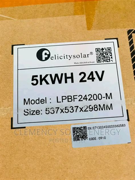 24v 5kwh Original Felicity Lithium Ion Battery Upgraded In Warri