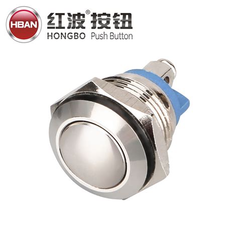 Small Switch Momentary 1no 16mm Stainless Steel Screw Terminal Domed