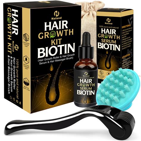 Buy Derma Roller For Hair Growth Biotin Hair Growth Oil Serum Hair Scalp Massager Helps Absorb