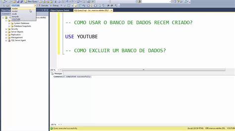 AULA 01 COMO CRIAR BANCO DE DADOS SQL SERVER YouTube